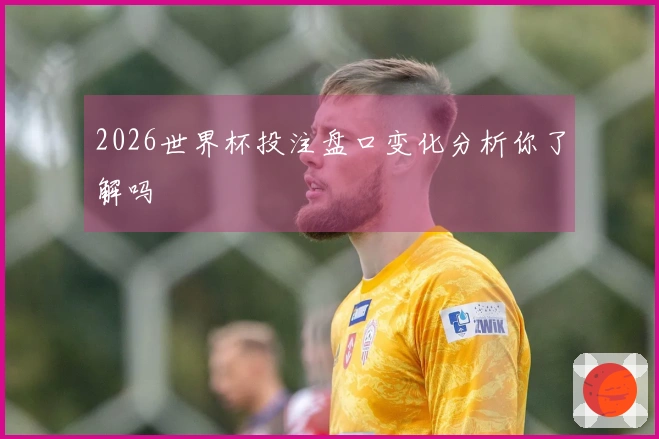 2026世界杯投注盘口变化分析你了解吗